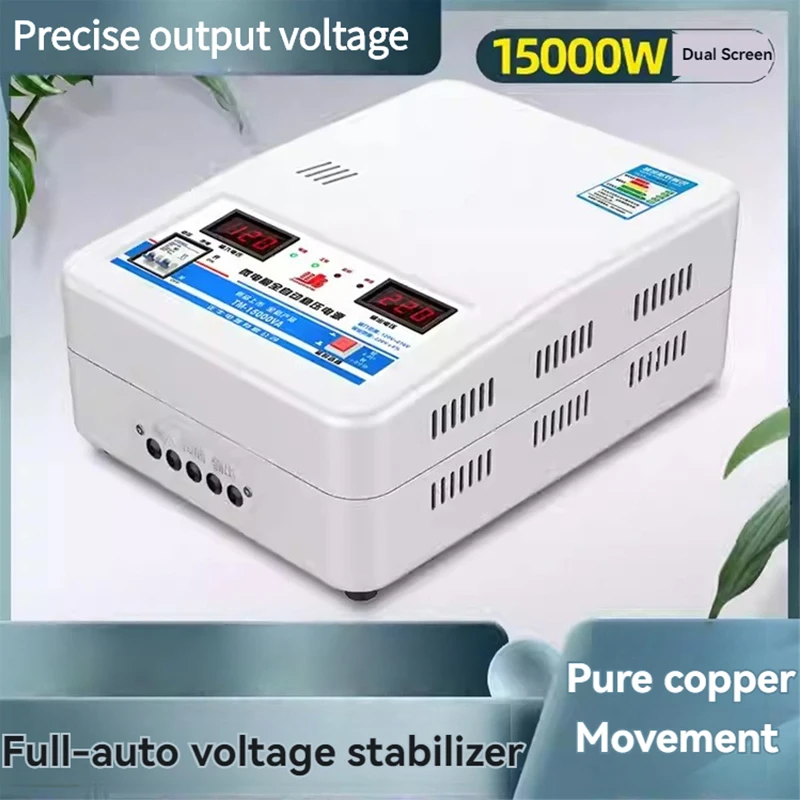 20KW Voltage Stabilizer Automatic 220V Household High-Power  Air Conditioner Special Dual Screen Digital Display Voltage Regulat