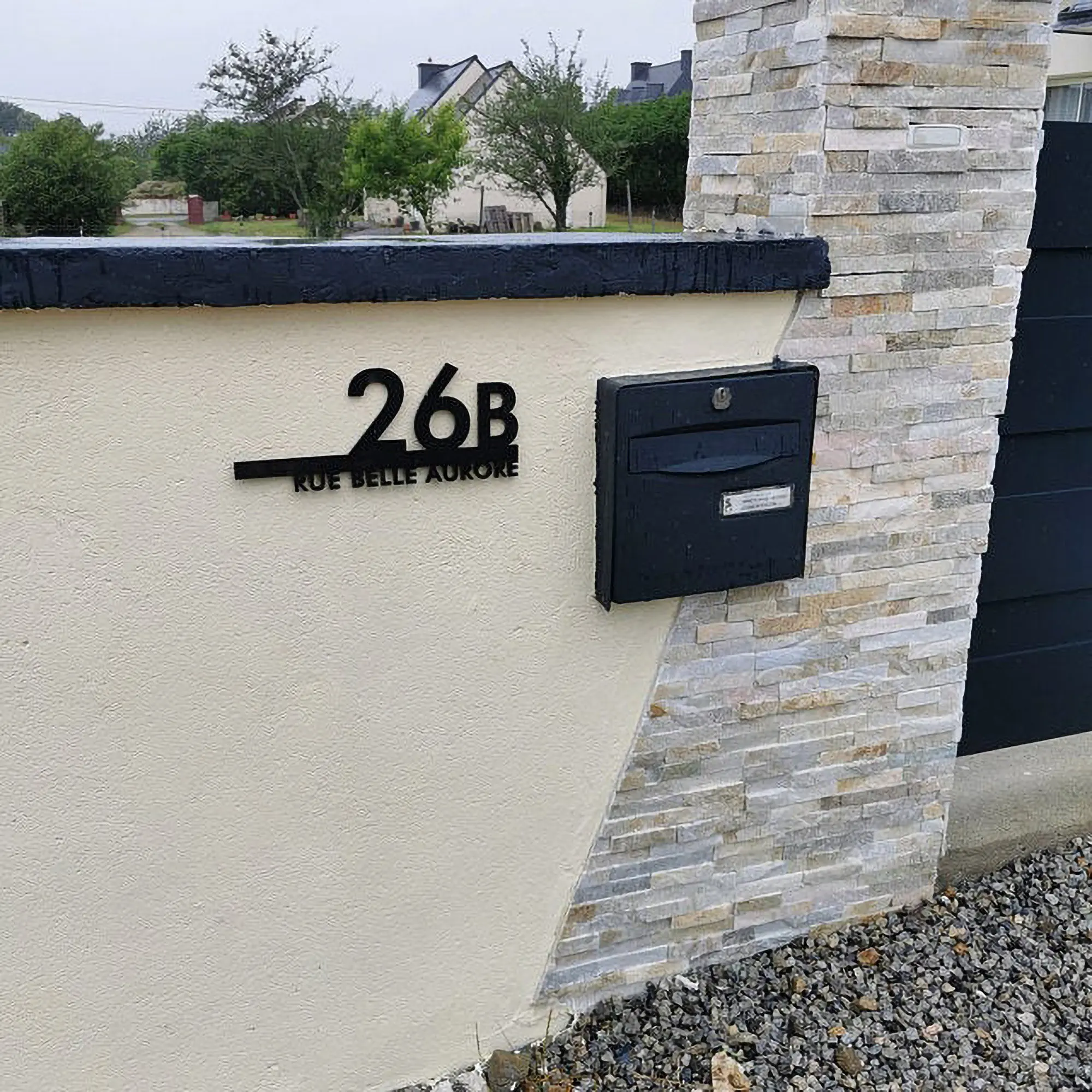 Outdoor Acrylic Home Address Sign Street Number Plate Residential Fence Listing High Quality Custom Sign House Number Sign