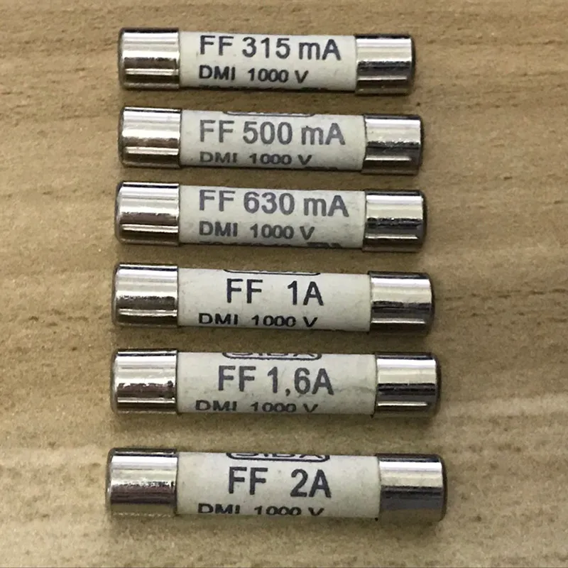 Fast Acting Ceramic Fuse 7017240 FF315mA 0.315A FF500mA 0.5A FF630mA 0.63A FF1A 1A FF1.6A 1.6A FF2A 2A 1000V 6.3x32mm
