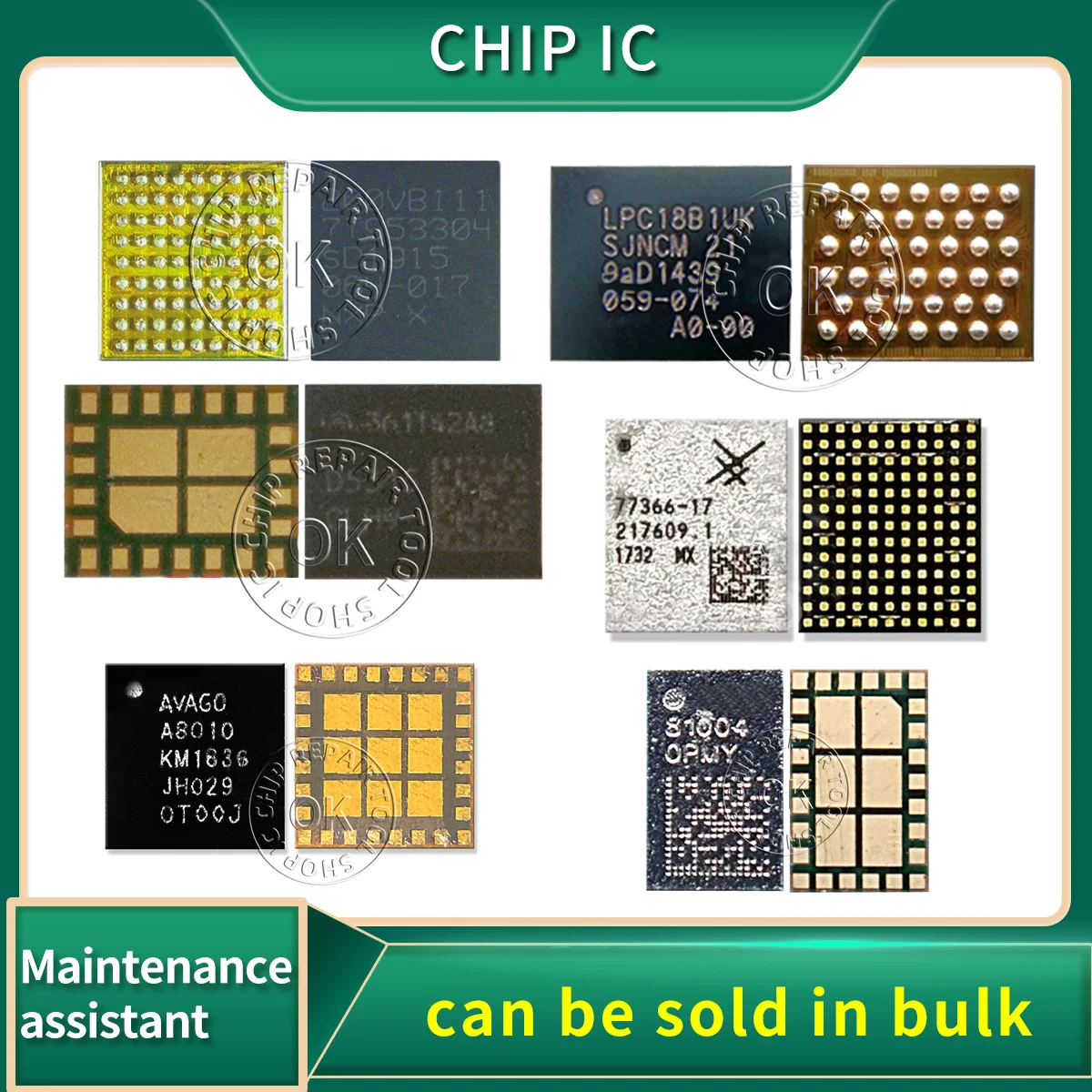 200VB111 LPC18B1UK 77366-17 D5315 A8010 QM81004M NFC IC For iPhone 6 6s 7 8 plus 11 Pro 11promax Wallet Pay Chip power IC tools