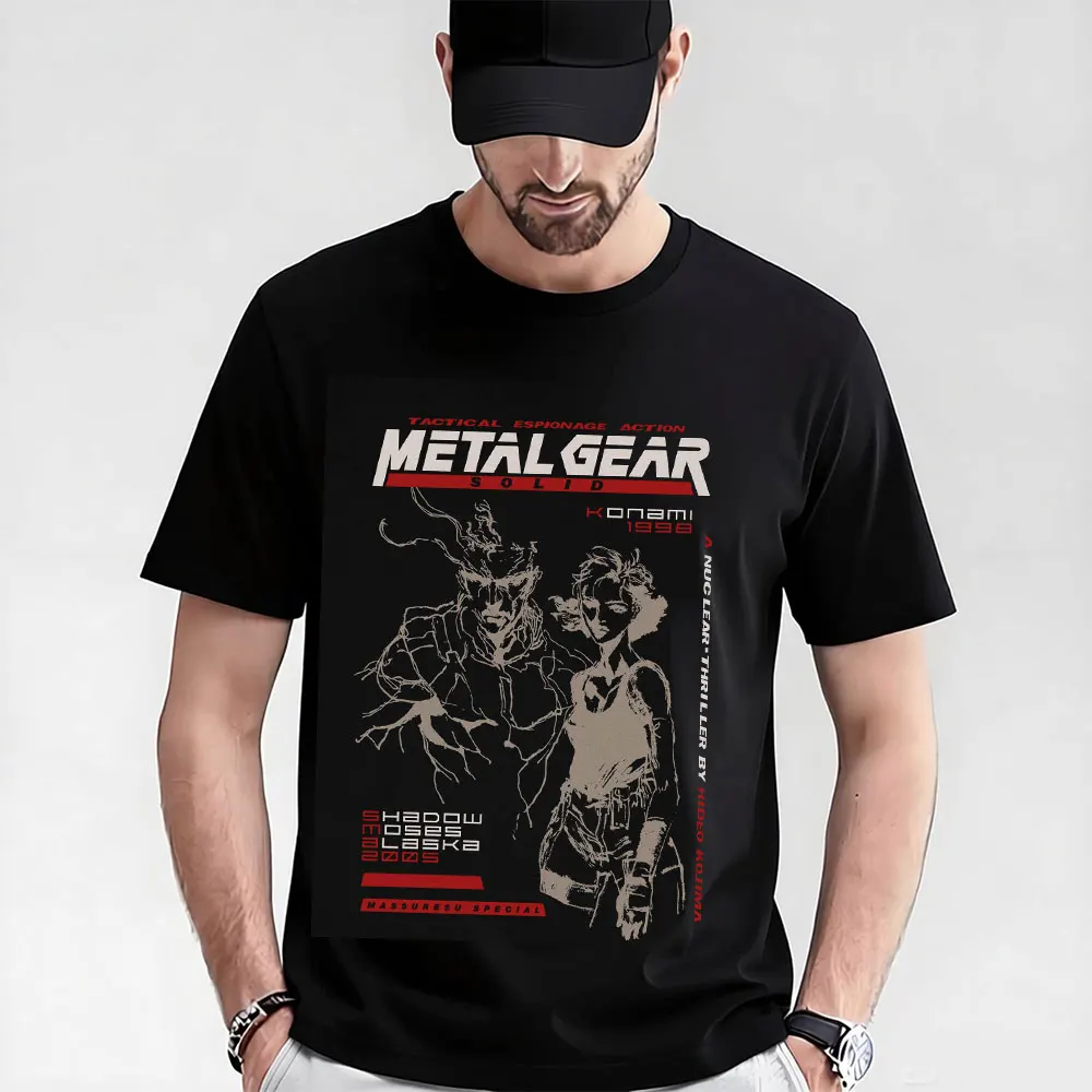 

Metal Gear Solid 0315 MGS1 gift t shirt Kojima Video game Tactical Espionage Action printed Graphic Clothes Large size tops