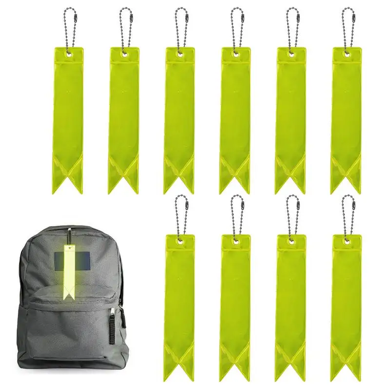 

Reflective Tags 10pcs Night Reflective Pendant Waterproof Children's Reflector Highly Visible Night Walking Safety Gear Bag