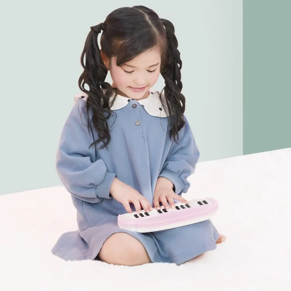 Piano de bolsillo de 25 teclas, Juguete Musical para niños, color rosa, órgano electrónico Piano de tablero con grabación de Karaoke