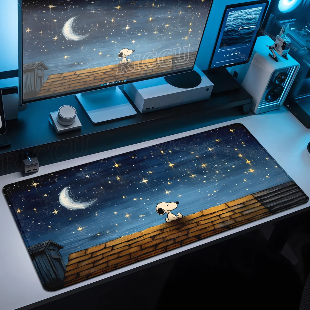 

Cute Cartoon Dog Mousepad HD Printing Computer Gamer Snoopys Locking Edge Mouse Pad XXL90x40CM Keyboard PC Cabinet Desk Mat Rug