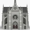 17992pcs Saint Remigius 모델 빌딩 블록 대성당 - 중세 교회 키트 어린이 및 성인을위한 세부 고딕 건축 3