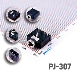 10/100 Pcs 3.5 Mm Audio Jack Connector Through Holes PCB Horizontal 2 Internal Switches Normally Closed Cross Part SJ1-3525N