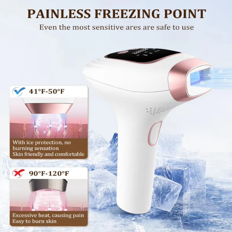 Home painless permanent cold hair removal device, strong pulsed photon skin rejuvenation instrument, women's hair removal tool