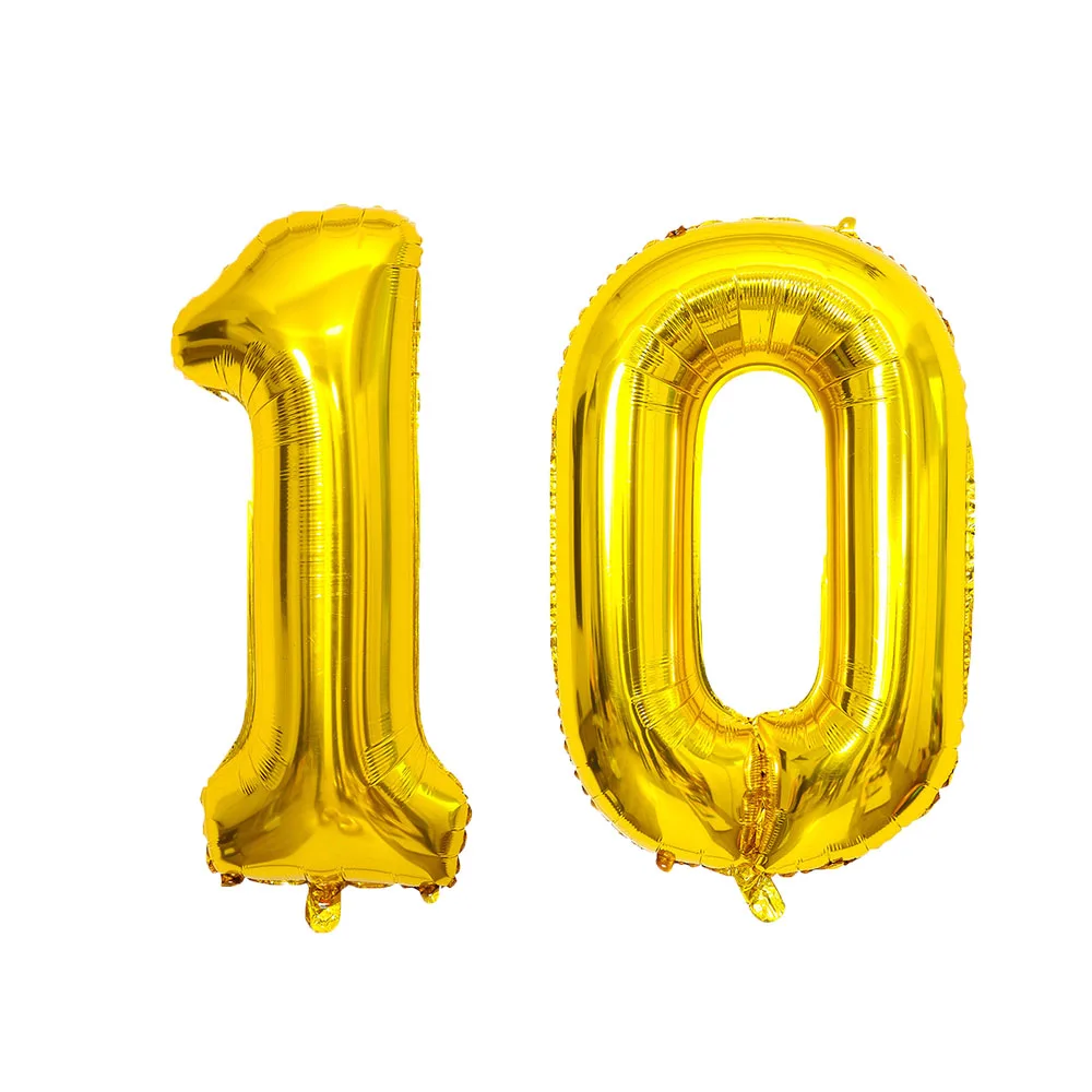 40 inch Number Figure Foil Balloons10 16 18 20 21 25 30 35 40  Years Adult Old Birthday Party Anniversary Decoration Air Balloon