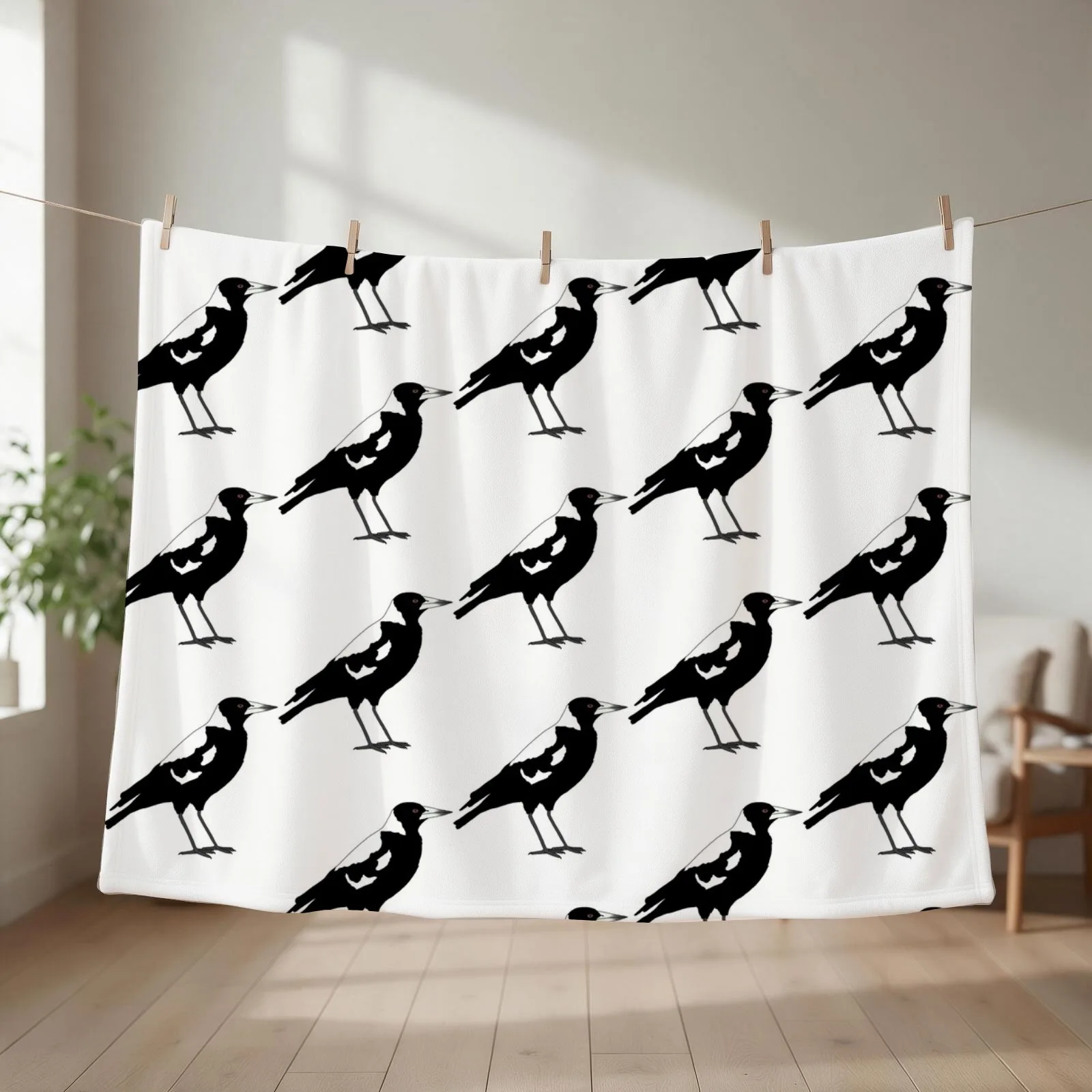 Australian Magpie Throw Blanket christmas decoration Cute Plaid Hairy Blankets For Bed Blankets