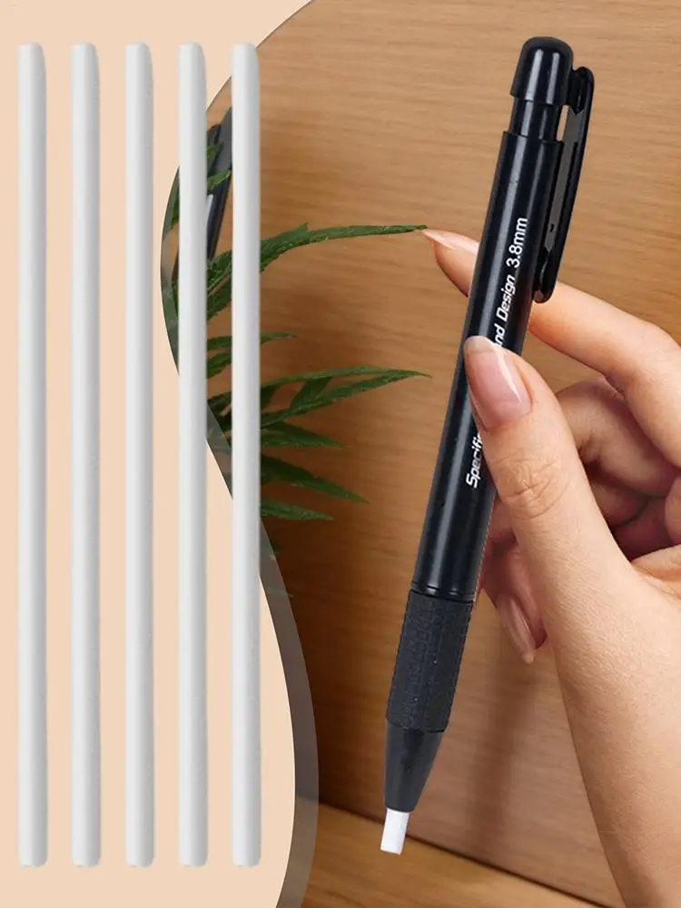 Eraser Stick Mechanical Erasing Pencil Retractable Eraser Pen 3.8mm Thin Tip with 5 Refills for Artists Drafting Drawing Work
