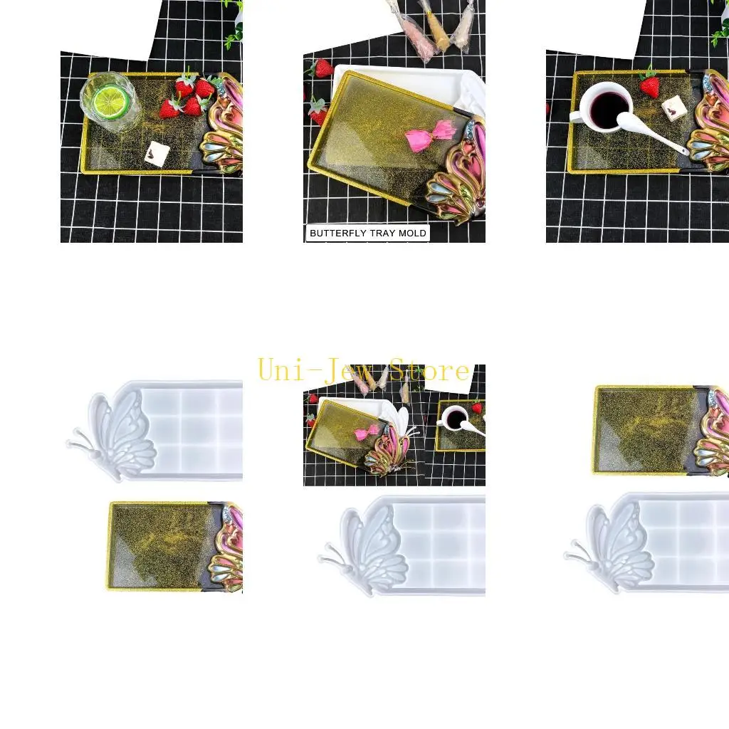 

40 ГБ уникальный поднос из смолы в форме бабочки, силиконовая форма, элегантная декоративная форма, принадлежности для ювелирных