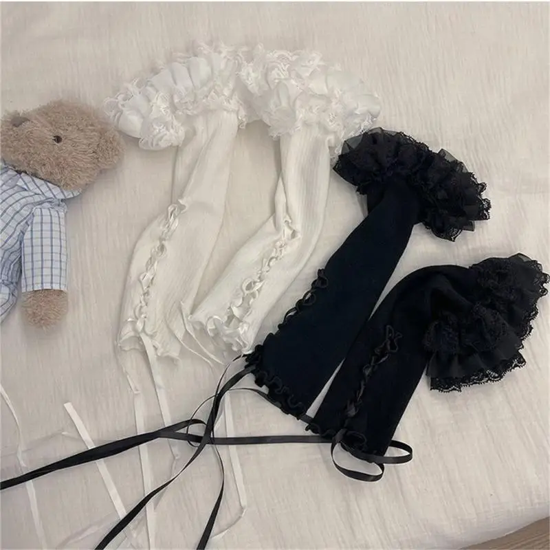 M6CD Multiuse Lace Arm bao gồm tay áo cà vạt cho phụ nữ cho phụ nữ đạo cụ anime