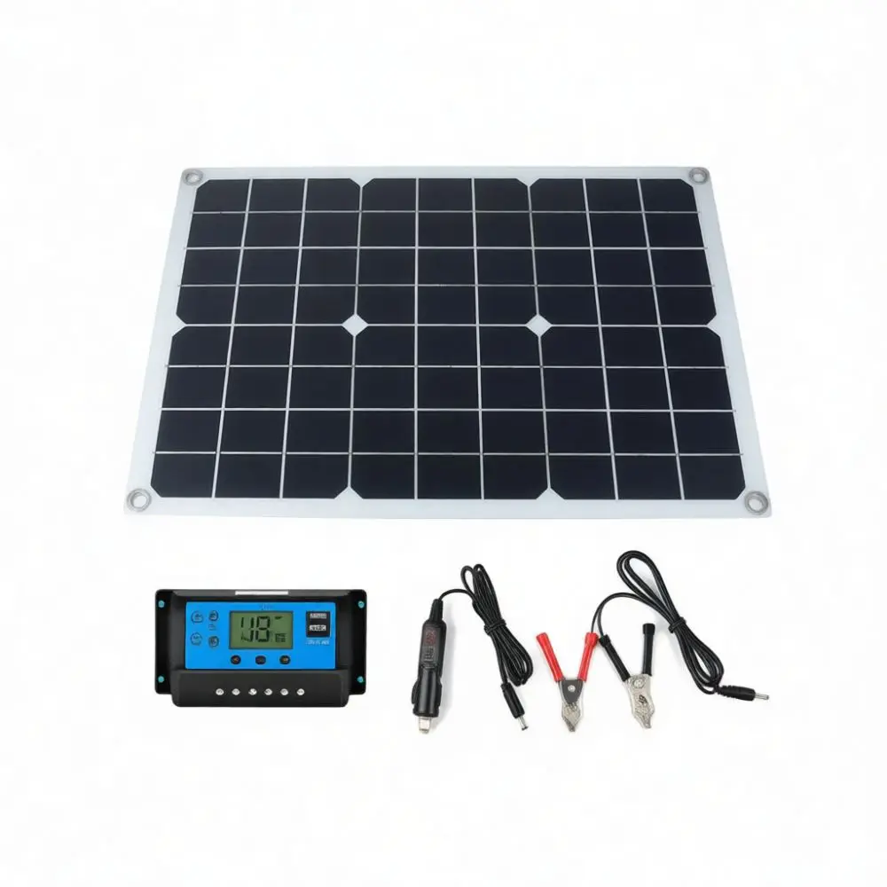 Foldable Monocrystalline Solar Panel 12V USB Charger For Outdoor Camping Hiking Travel Portable Power Generation