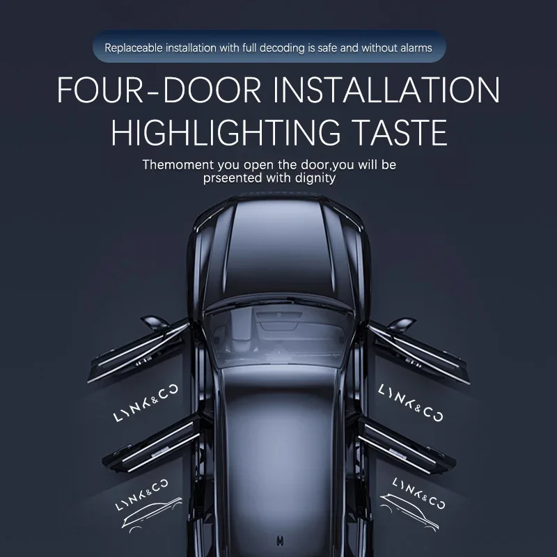 Led Car Door Logo Light HD Laser Welcome Courtesy Lamps For Lynk&Co 01 02 03 05 09 900 Accessories