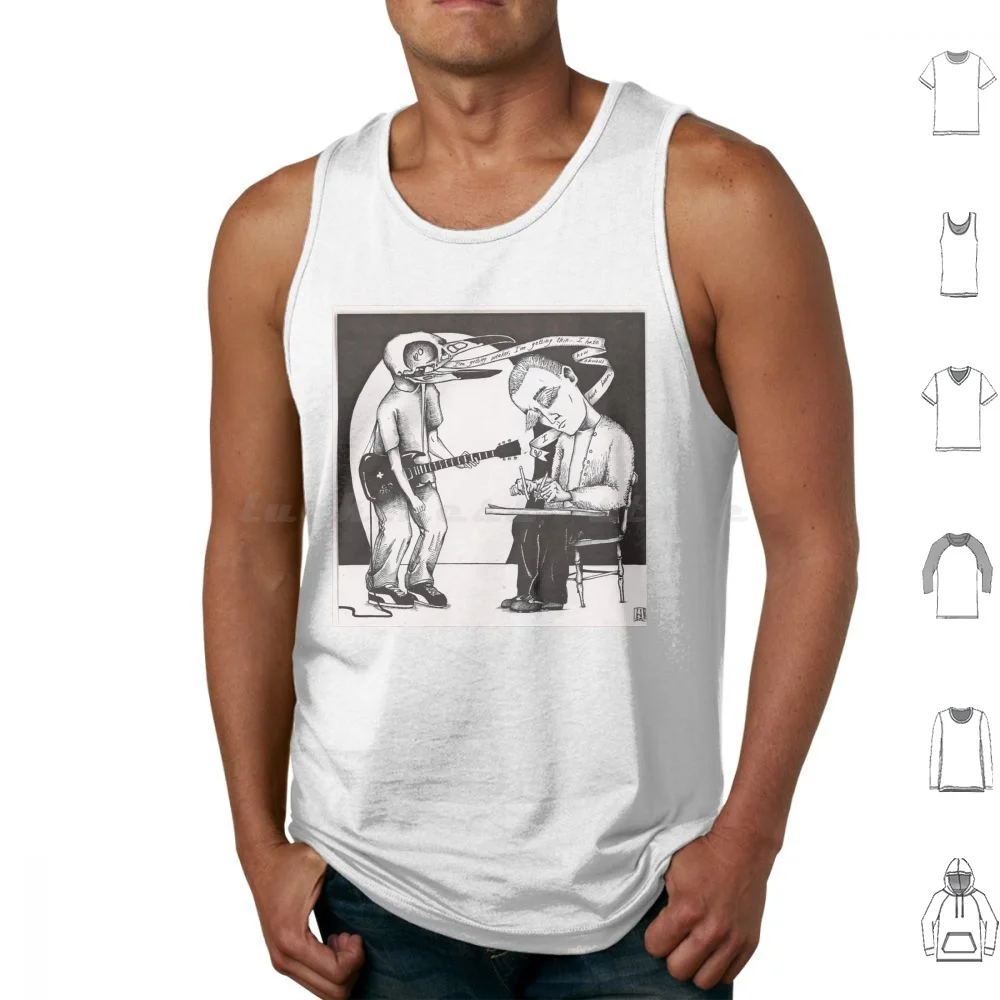 Una correo comercio de arte con Jason Molina camisetas sin mangas chaleco sin mangas Slint álbum música Experimental Mogwai Band Swans Post