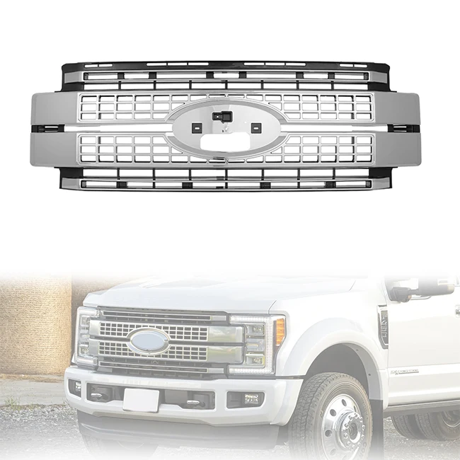 

LUMA Accessories Parts Black ABS Plastic Car Bumper Grill Fit for 2017-2020 Ford F250 F350 F-250 F-350 Super Duty