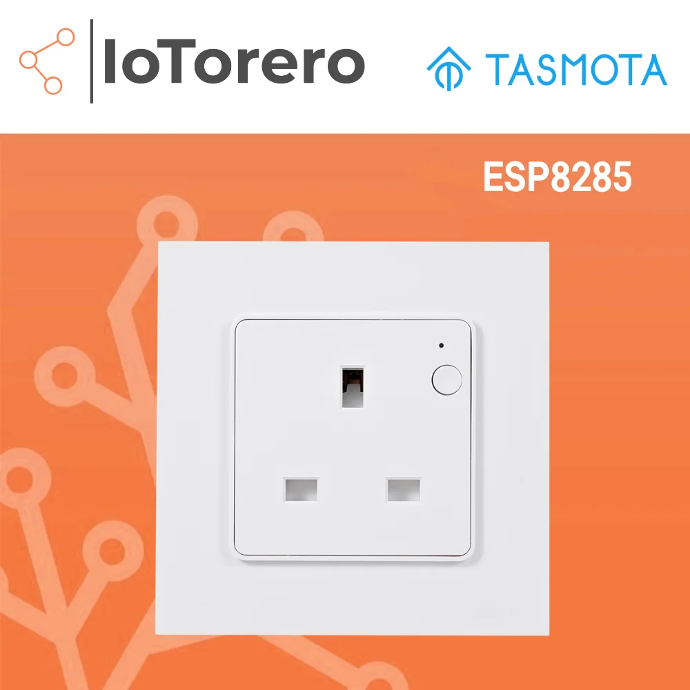 IoTorero Tasmota MQTT ESP8285 UK Wall Socket Consumption Monitoring 16A Works With Home Assistant