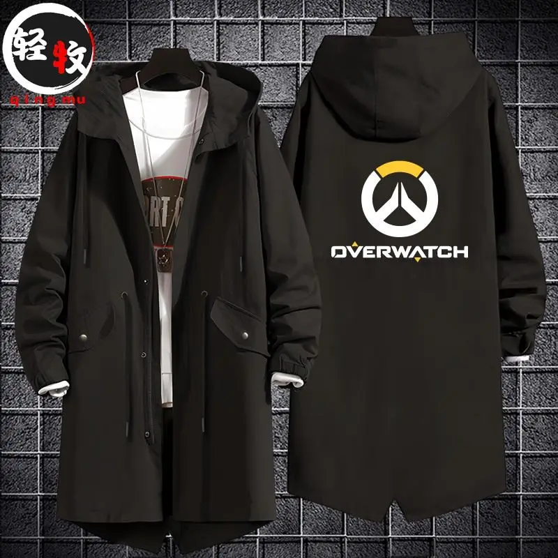 

Hooded Jaet Men's Women's Student Coat Autumn Winter Season Polyester Fiber Stand Version Cool Sle Windbreaker