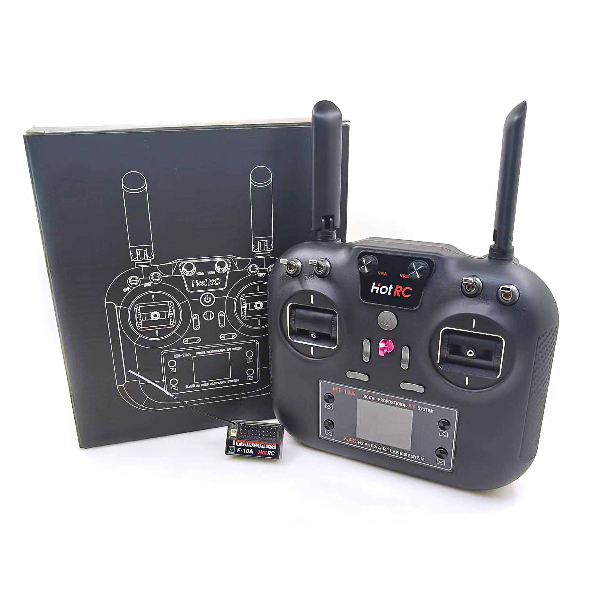 receiver-f-10a-f10a-and-remote-controller-hotrc-ht-10a-24ghz-10ch-for-rc-aircraft-vehicle-boat-drone-accessories