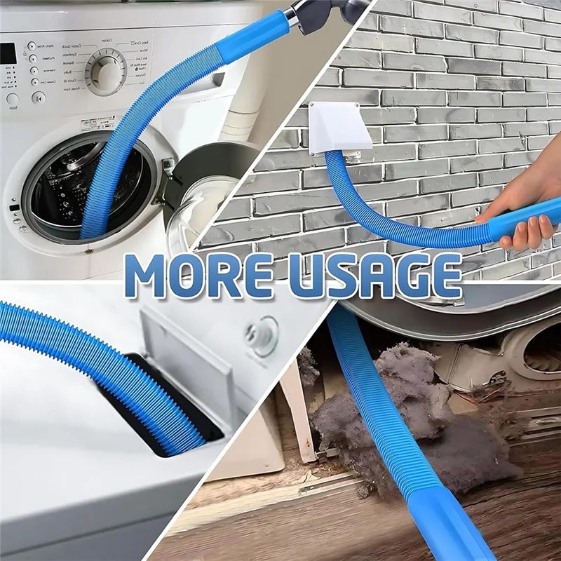 Limpiador de ventilación para secadora A74G, accesorio Universal para manguera de vacío, cepillo de limpieza profunda para eliminación de pelusas para conductos obstruidos