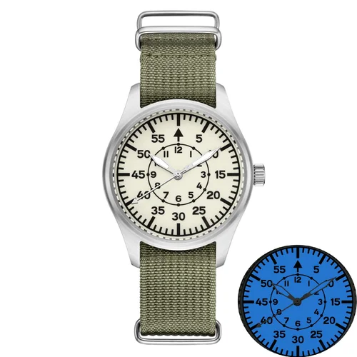 Imagen 2 del producto Relojes de cuarzo DD40mm Vh31 Beat para hombre, cristal de zafiro, resistente al agua, 5bar, acero inoxidable 316L, reloj piloto vintage para hombre