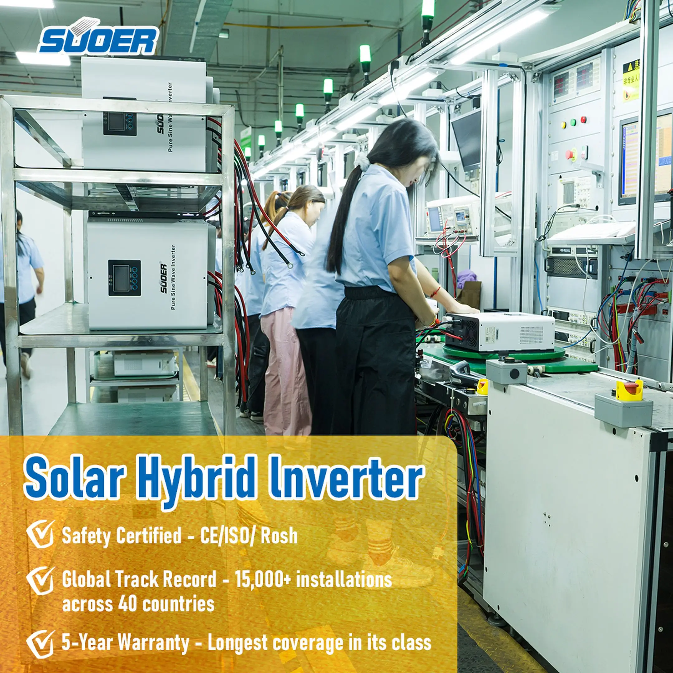 سعر الجملة 3KW 3.2KW 3000W 3200W DC / AC MPPT Inverters Hybrid Solar Inverter لسوق فيتنام