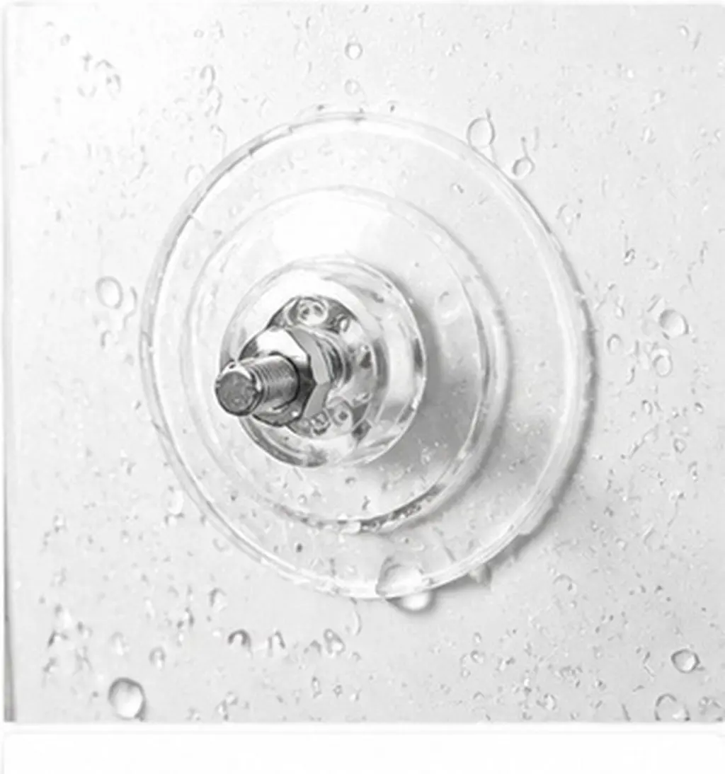 4Pcs Threaded Suction Cup with Screw M8 85Mm Clear PVC Suction Hook for Glass Tile Smooth Surface Bathroom Kitchen Wall Free