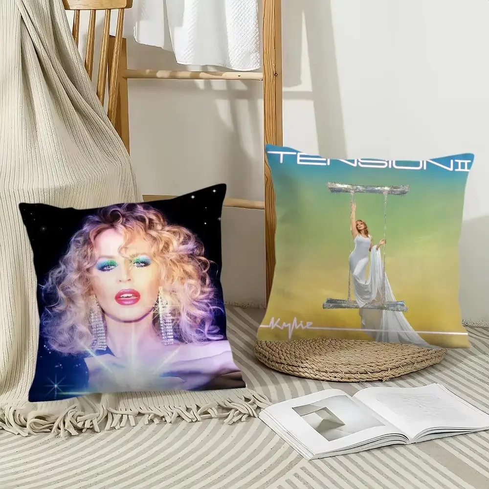 Australian Singer Kylie M-Minogue Cushion Cover Pillow Case Short Plush Square Throw Pillow Covers Pillowcase Sofa Home Decor