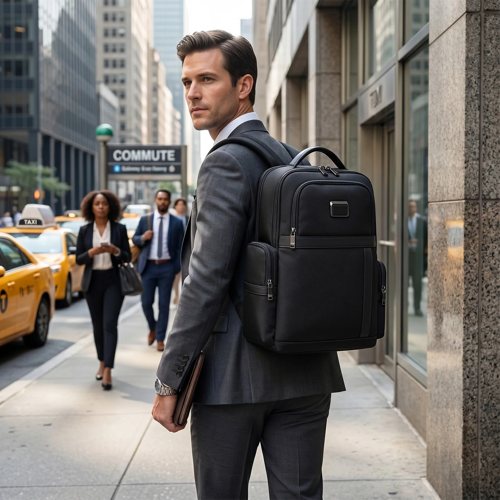 Obrázek 7: Lehoučké batoh pro muži, velký schopnost podnikání cestovní notebook brašna, 2-in-1 ležérní commuter batůžku pro work/college, odolný