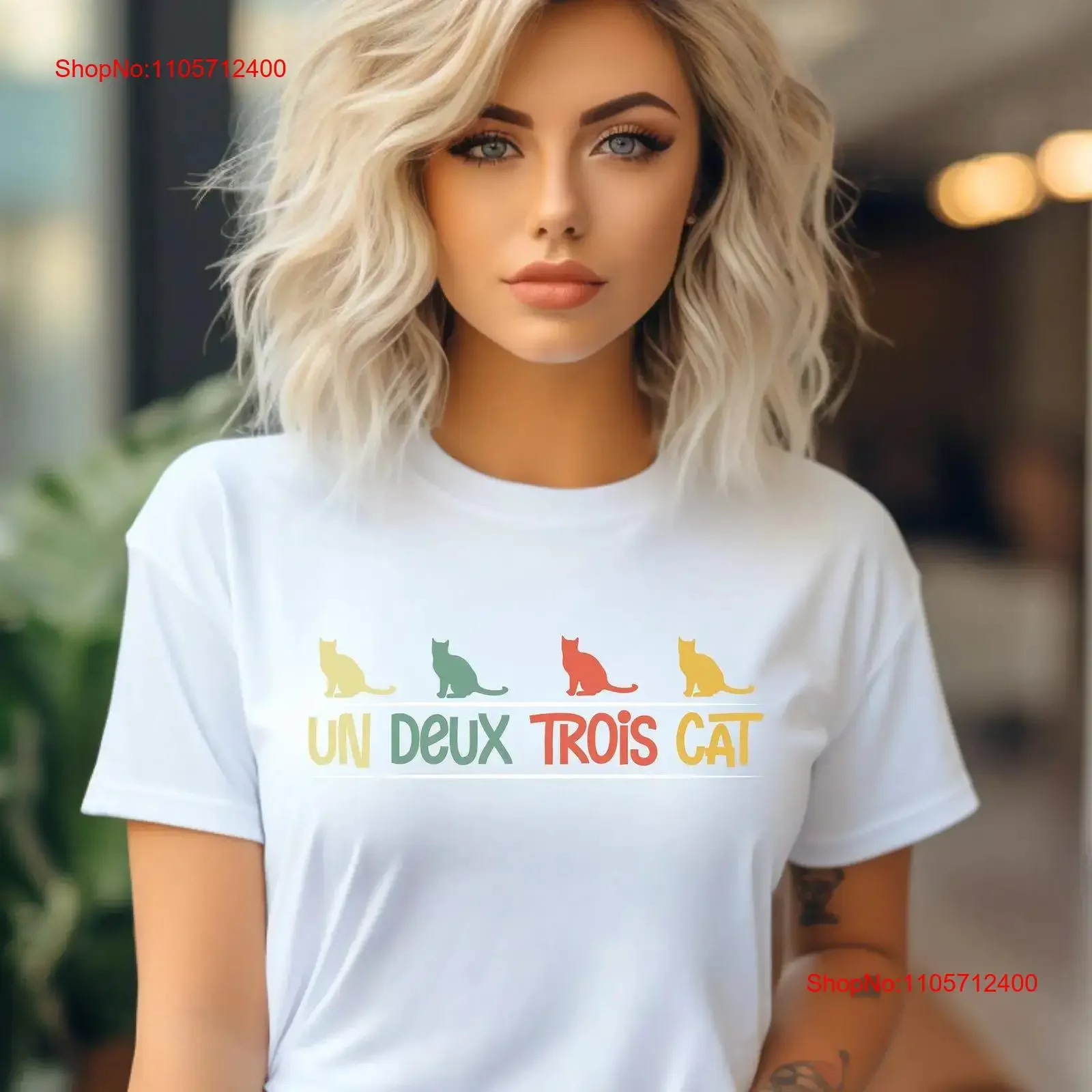 Un Deux Trois CaT T Shirt for Lovers tee dad mom 13 Colors vintage Washed fashion designer clothes Breathable