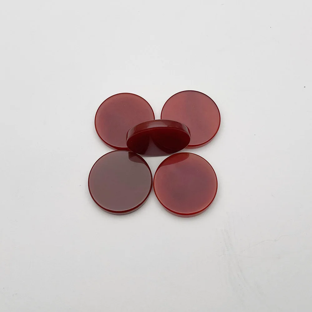 fashion NEW good Natural gem stone red agate Double flat round cabochon 25MM 12PC Ring Earring DIY necklace Accessories no hole