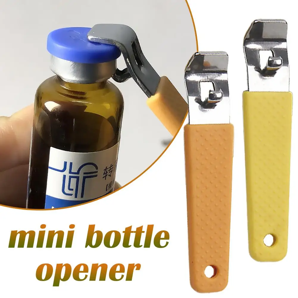 Stainless Steel Bottle Opener with Soft Grip Keychain Design Easy Open Beer Soda Cap Remover Oral Liquid Bottle Opener