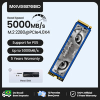 MOVESPEED SSD NVMe M2 2280 5000MB/s 1TB Internal Solid State Hard Disk M.2 PCIe 4.0 SSD Drive for PS5 Laptop PC