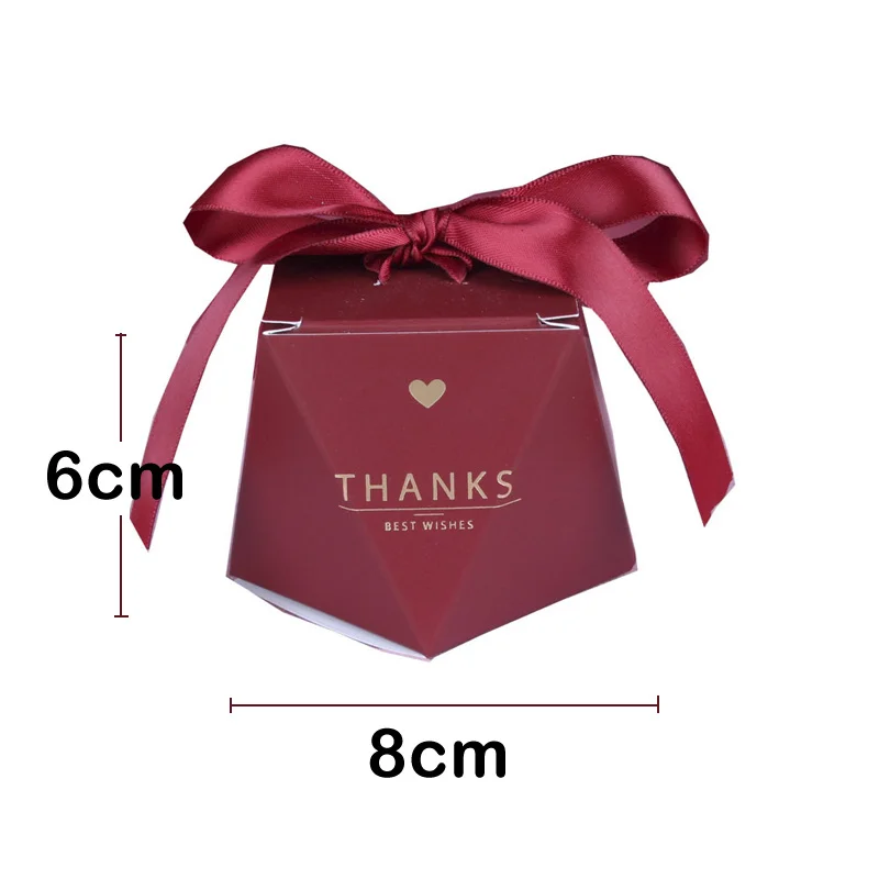 5/10PCS Wedding Thanking Gifts Box Candy Bag Wrapping Paper Packaging Baby Shower Newborn Pink Birthday Party Favors Supplies view 6