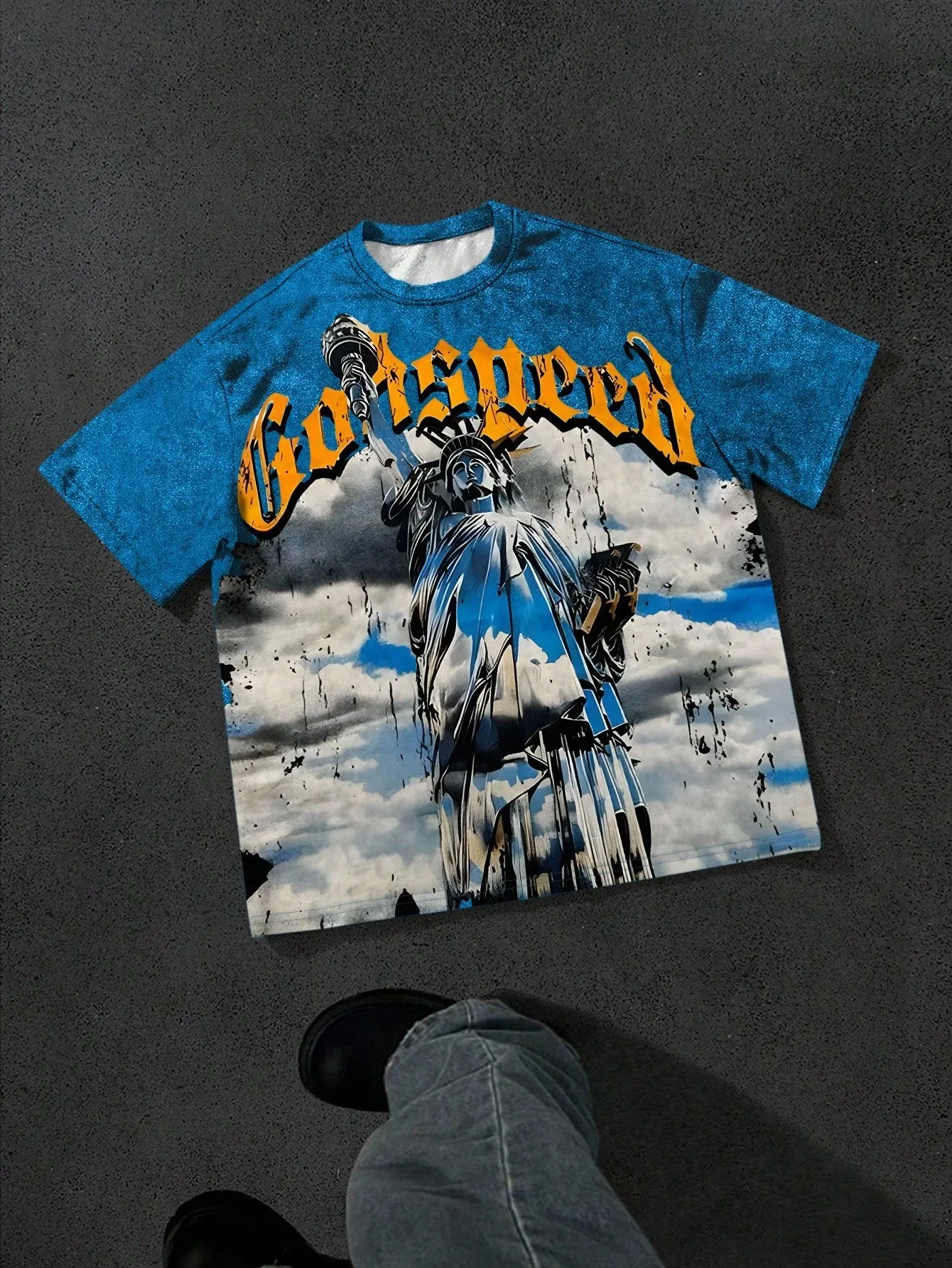 يتميز القميص الرجالي الجديد لصيف 2025 بطباعة نمط الملاك ثلاثية الأبعاد غير رسمية وبسيطة وعصرية ومريحة وناعمة #2