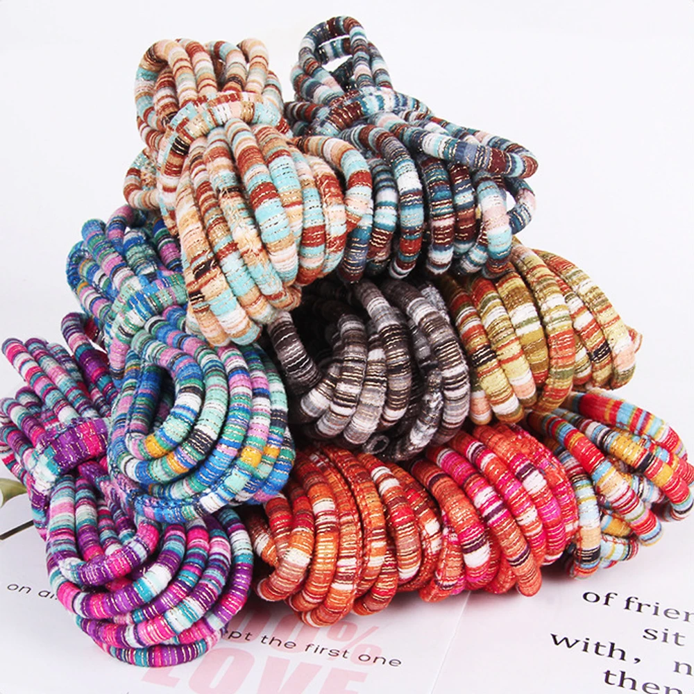 2 Meter 6mm Buntes Böhmisches Geflochtenes Stoffband DIY Halskette Armband Dekorative Accessoires Seil – Detail 2