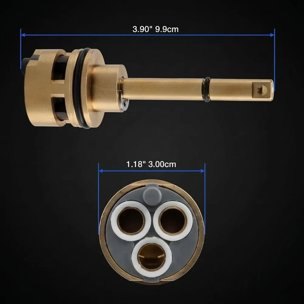 3 Port Brass Shower Diverter Valve Cartridge with Handle Adapter Kit for R11000 R22000 Tub Shower Faucet Replacement