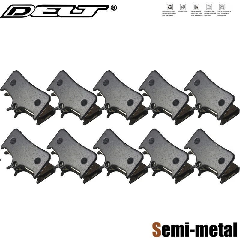 DELT 10 Pair Bicycle Disc Brake Pads,For SHIMANO DEORE,M755,M756,Semi-Metallic,MTB,Mountain,E-BIKE,Part