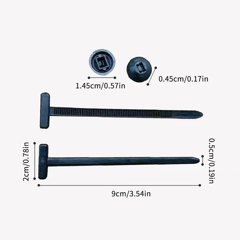 Sangles de câbles en Nylon robustes, avec bouton à broche, attaches à fermeture éclair autobloquantes, outil de réparation automobile, gestion des câbles