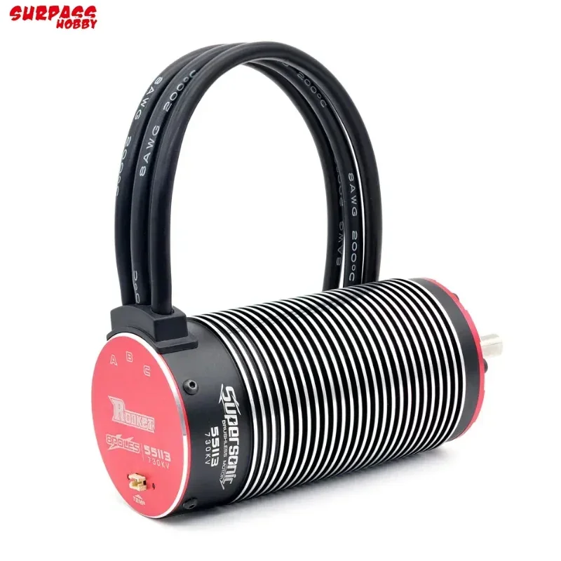 Surpass Hobby Rocket 55113 ブラシレス センサーレス モーター - 890/750/550KV、温度センサーポート付き、1/5-1/7 RC モンスター バギー & バハカー用