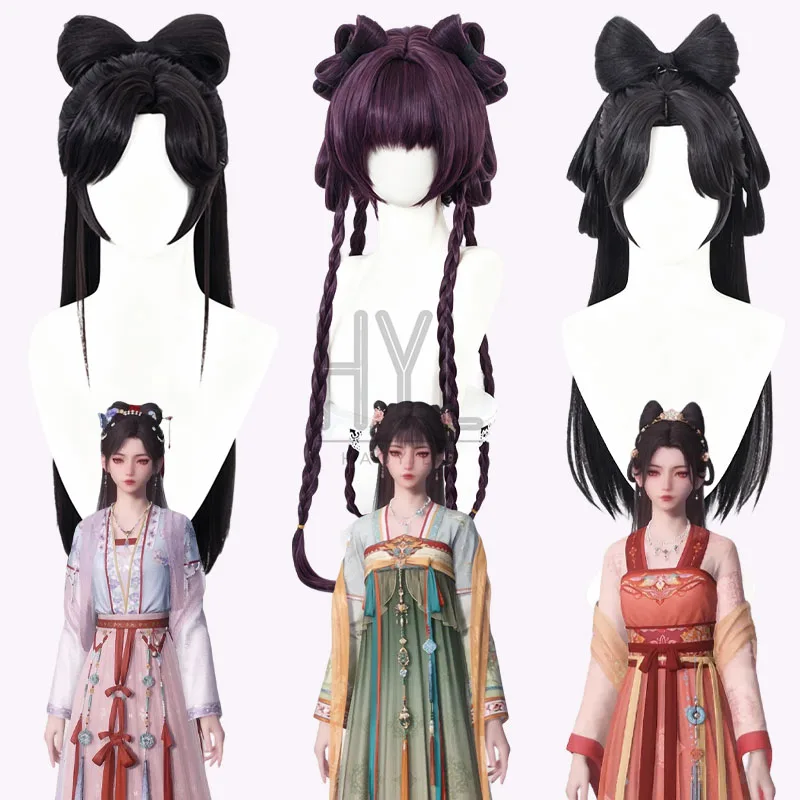 game-love-and-deepspace-hunter-lady-cosplay-wig-black-long-synthetic-hair-for-women-men-halloween-costume-party-carnival-props