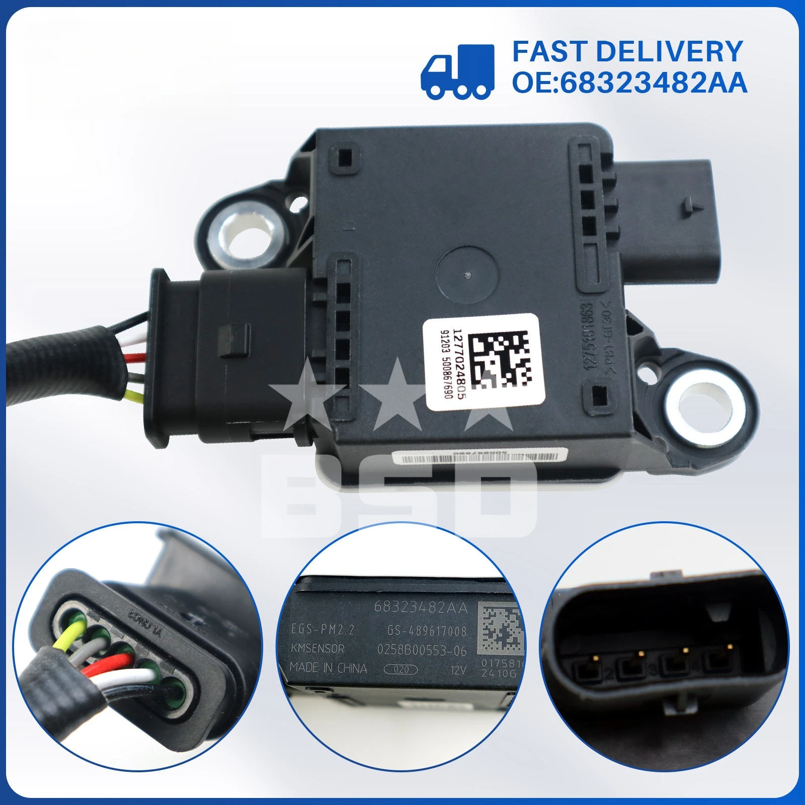 

1 шт. 68323482AA датчик частиц PM датчик подходит для Jeep Wrangler 2020 0281007212 0281007260