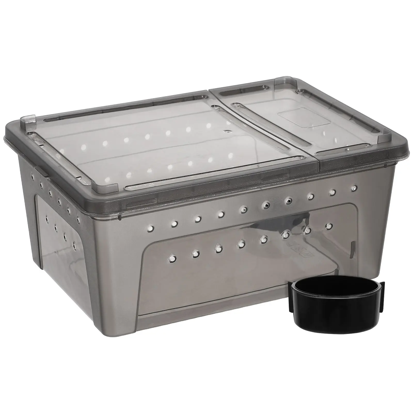 

Durable Ventilated Plastic Reptile Terrarium Pet Breeding Box With Safety Switch Gecko Case Insect Habitat Crawling