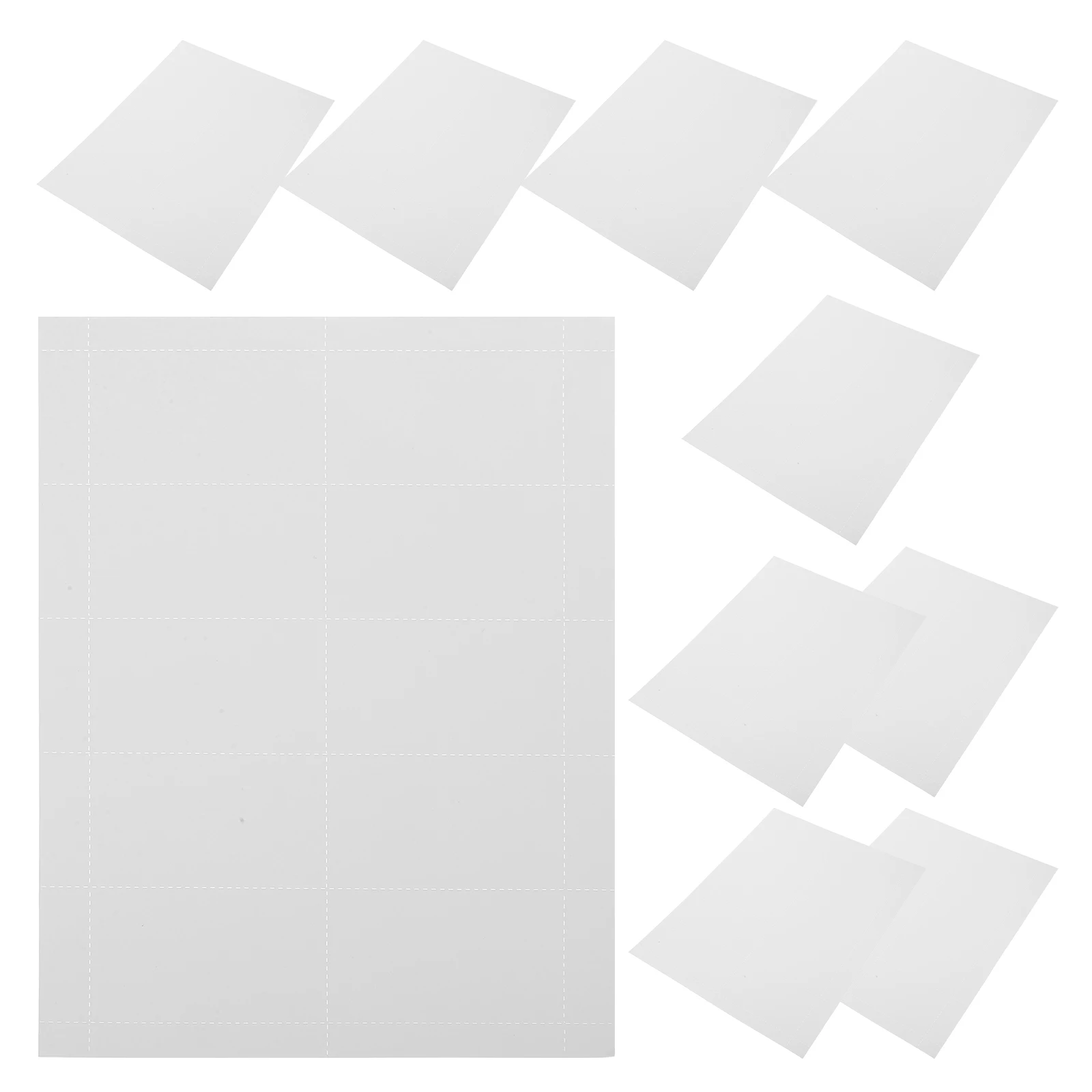 

10pcs 10 Sheets Card Business Cards Blank Printing Paper Quick Dry Blank Cards Printable Paper Folder Labels
