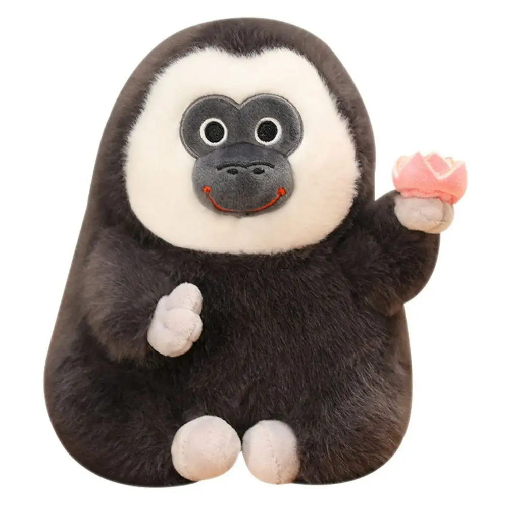 

Kawaii белое лицо обезьяна зоопарк животное мультфильм цветок лотоса обезьяна подушка игрушка