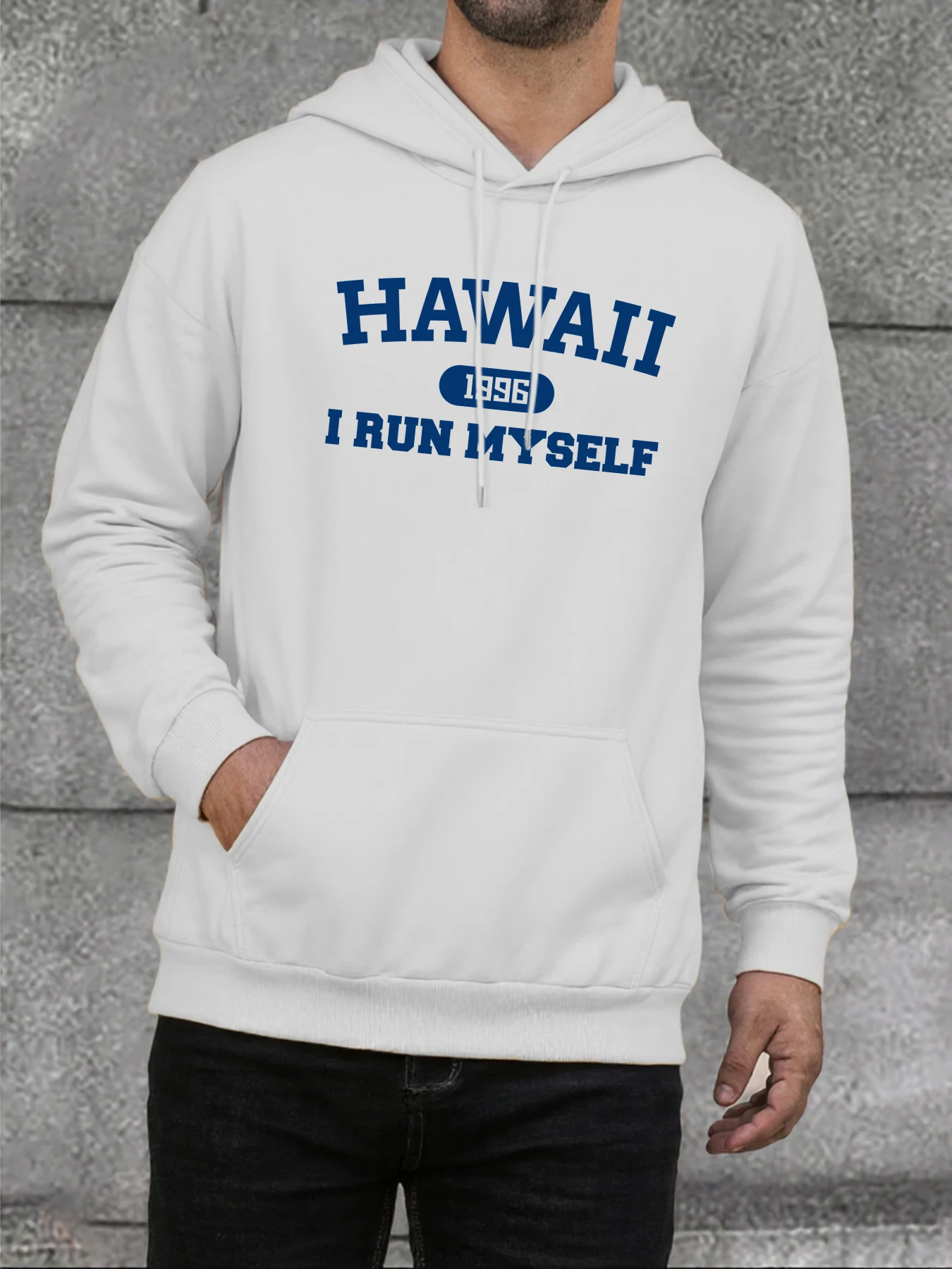 Hawaii I Run Myself Druck Männer Hoodie Straße Hip Hop Kleidung Mode Lässig Hoody Herbst Lose Bequeme Männliche Pullover Tops