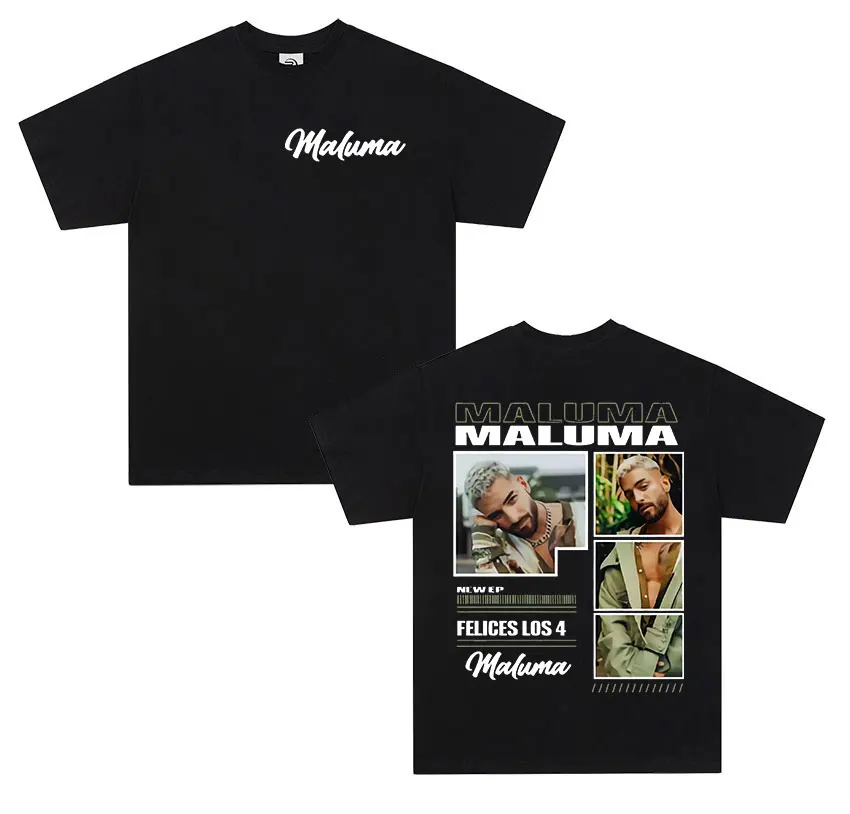 Rapper MALUMA Graphic 2025 new Album TShirts Men Hip Hop gothic Short Sleeve T-shirt Tops fashion 100% Cotton T shirt Streetwear