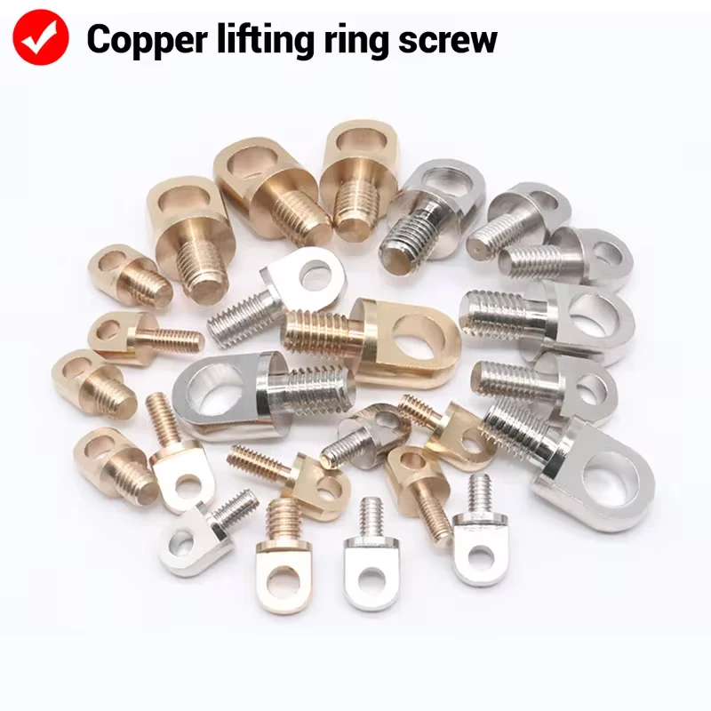 

10Pcs Plant Light Drone Suspension Ring Copper Post Screw Round Suspension Lug Nut Wire Rope Coding Hardware Accessories