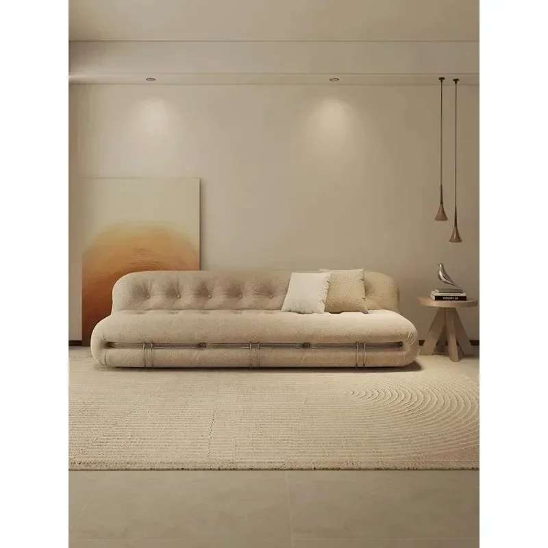 Nordic creative designer hippo sofa new simple straight casual lazy steel teeth