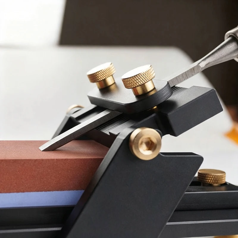 Precision Fixed Angle Knife Sharpening Jig Aluminum Alloy Sharpening Guide Tool Adjustable Clamp for All Kinds of Blades